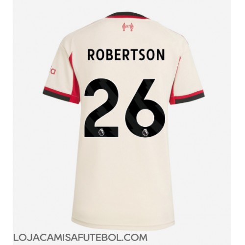 Camisa de Futebol Liverpool Andrew Robertson #26 Equipamento Secundário Mulheres 2025-26 Manga Curta